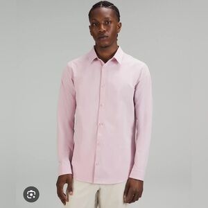 Lululemon New Venture Long Sleeve Men’s Shirt Slim Fit in Pink